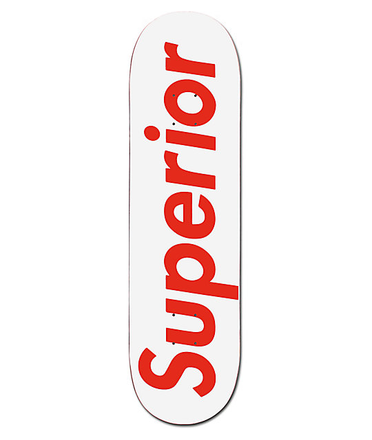 Superior Red & White 8.375" Skateboard Deck at Zumiez PDP